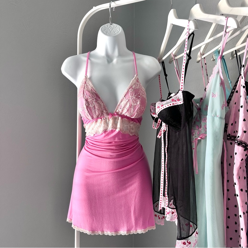 Victoria's Secret Pink and Cream Lace Slip